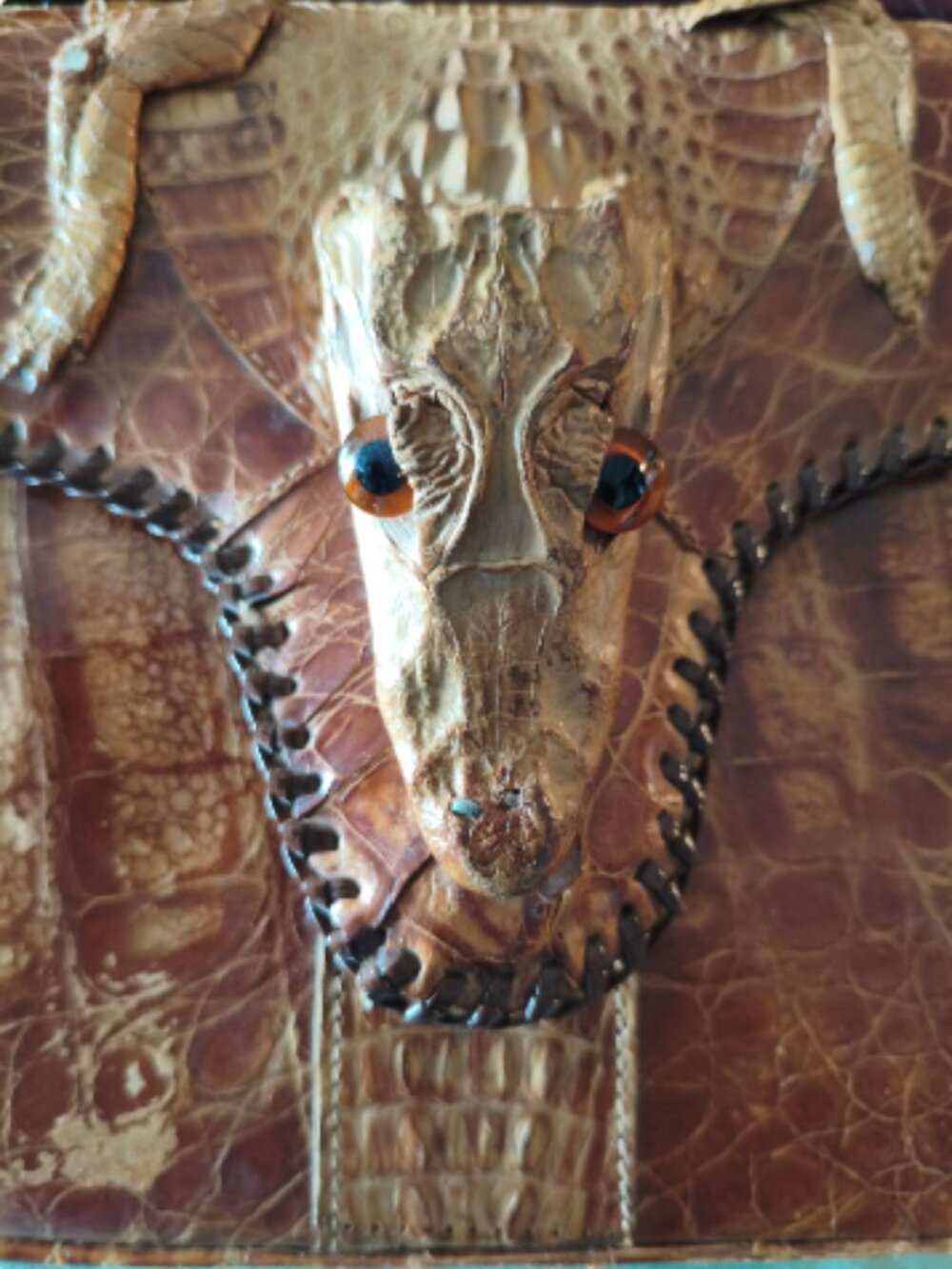 🐊 Vintage Genuine Alligator Handbag | Made in Cuba | Late 1940s–Early 1960s - Picture 7 of 12